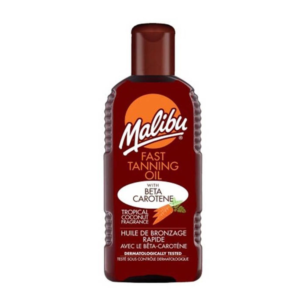 MALIBU FAST TANNING OIL WITH CAROTENE 200ML #12607 1