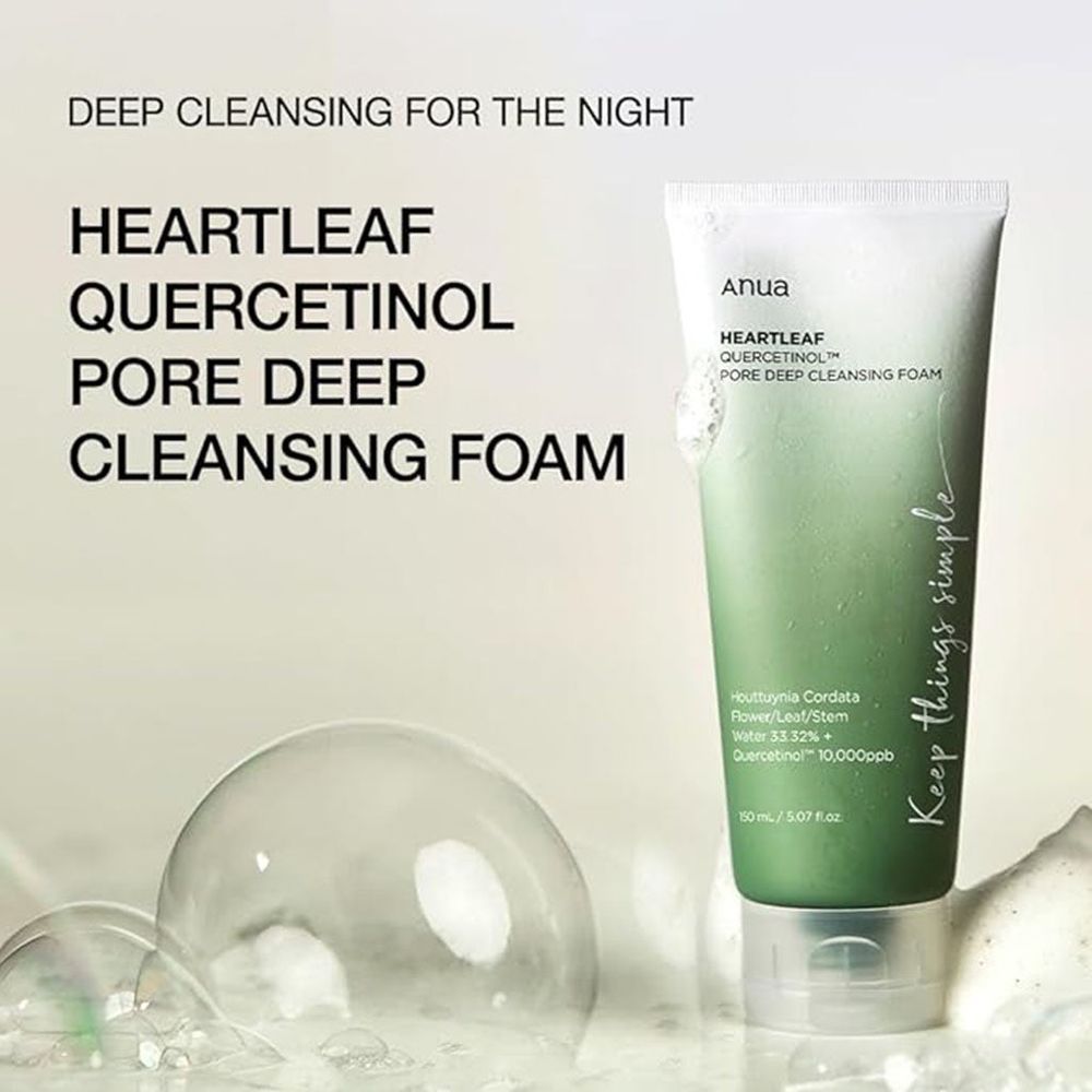 ANUA HEARTLEAF QUERCETINOL PORE DEEP CLEANSING FOAM 150ML [718388] 5