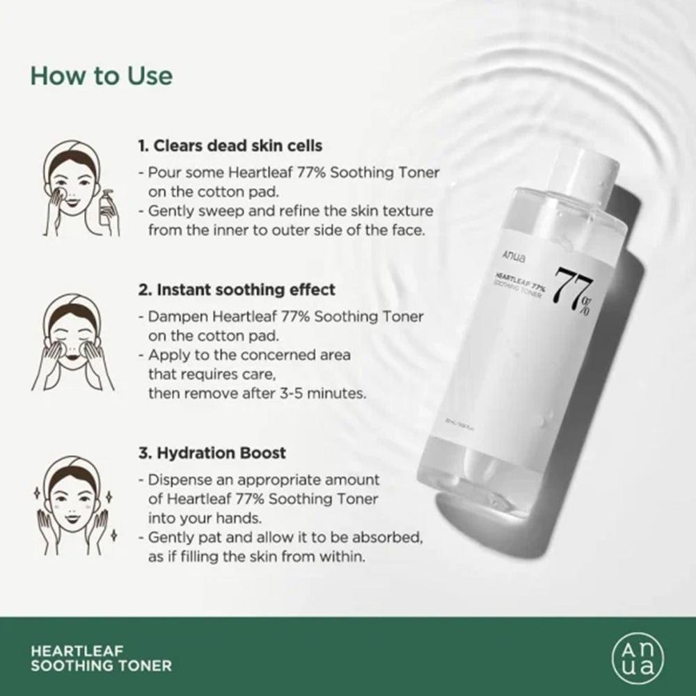 ANUA HEARTLEAF SOOTHING TONER 77% 250ML 2