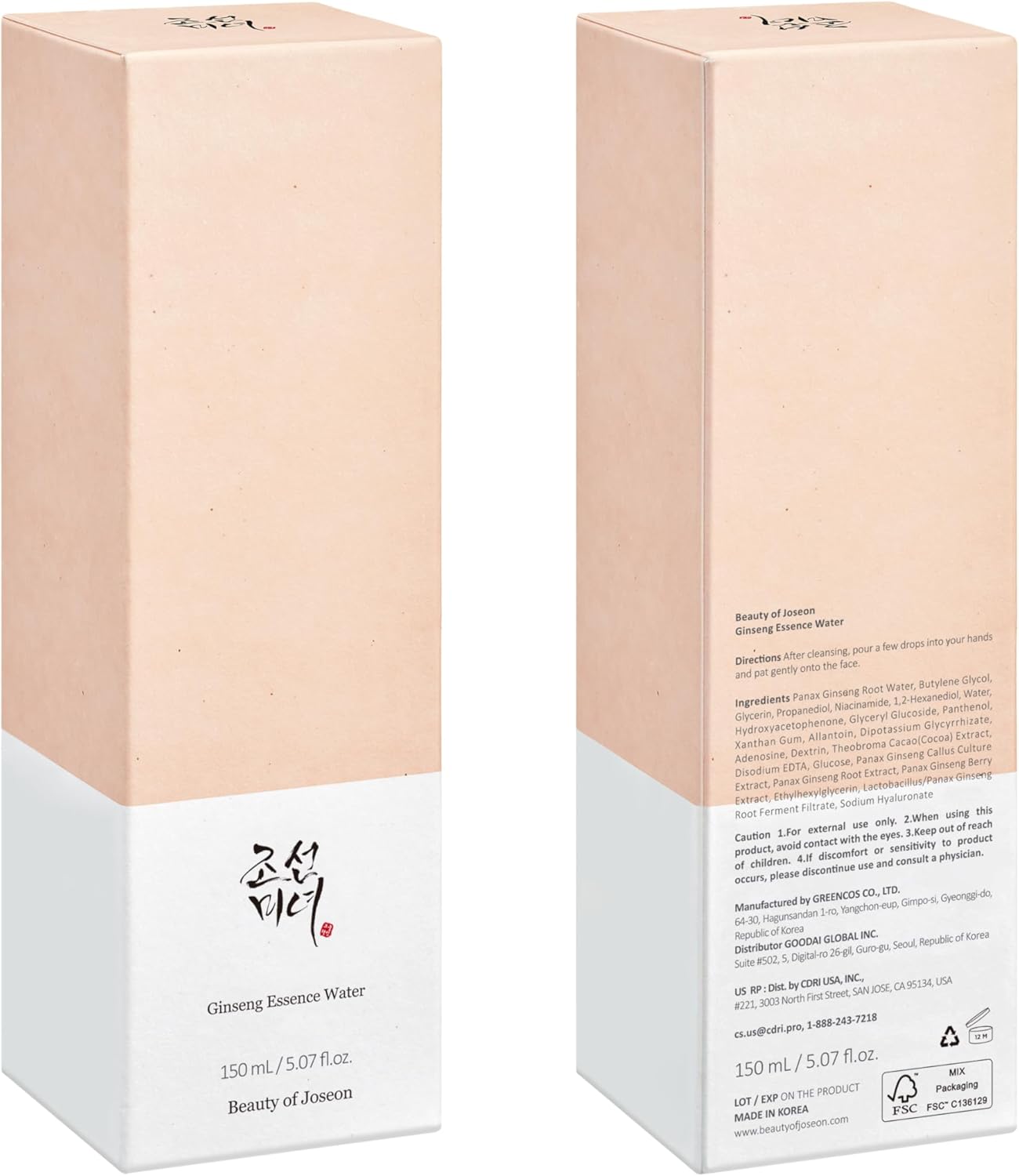 GINSENG ESSENCE WATER 150ML