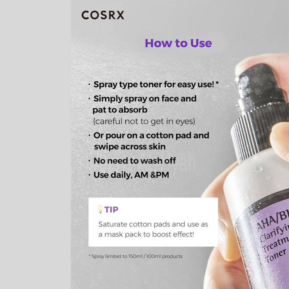 COSRX AHA/BHA CLARIFYING TREATEMENT TONER 150ML 3