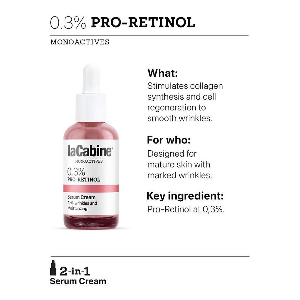 LACABINE M/A 0.3% RETINO 2 IN 1 SERUMCREAM 30ML #C005 4