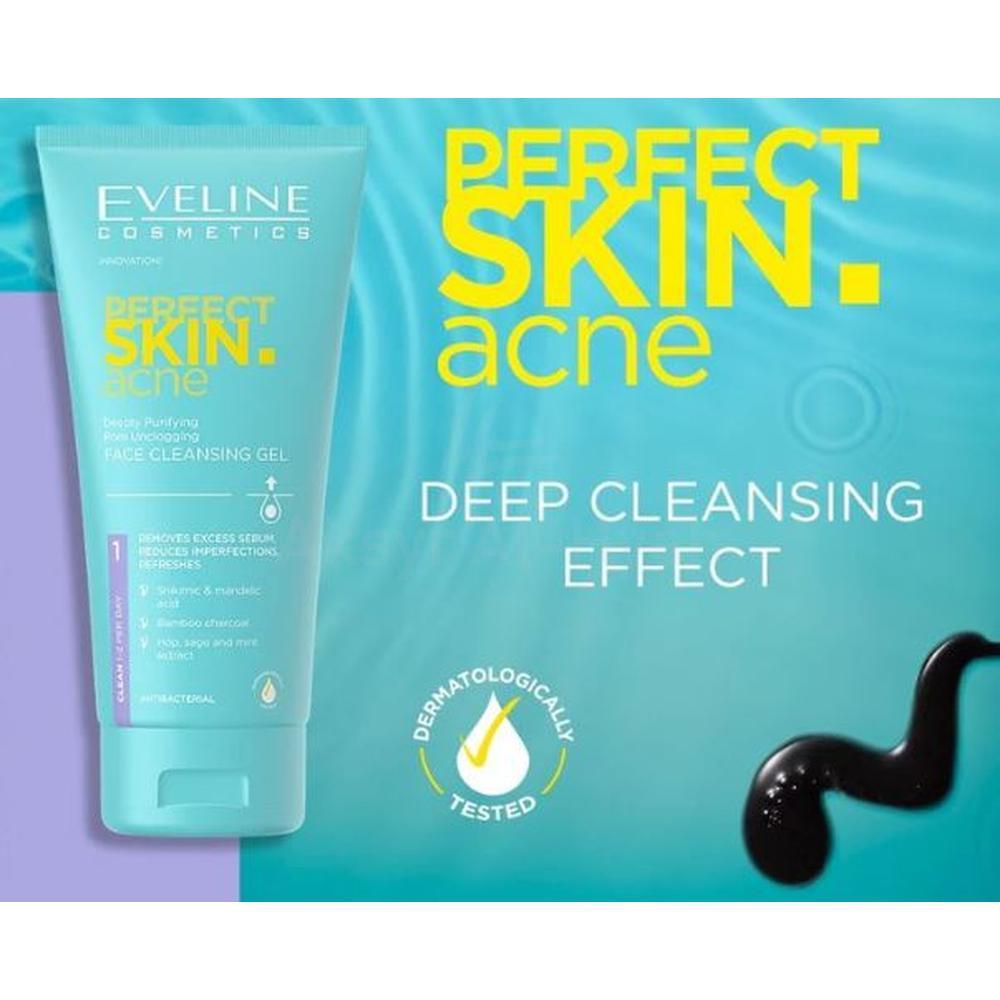 EVELINE PERFECT SKIN ACNE FACE CLEAN. GEL 150ML #69300 1