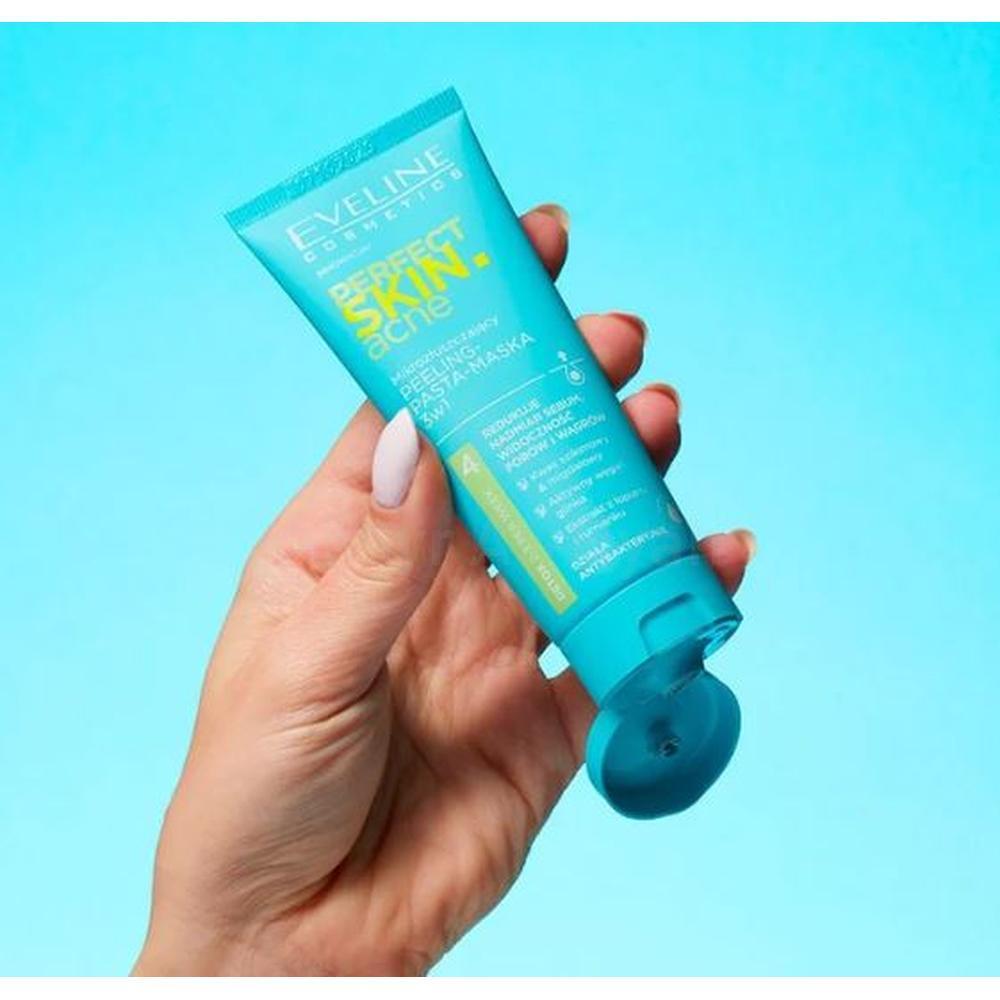 EVELINE PERFECT SKIN ACNE PEELING MASK 3IN1 75ML #69302 3