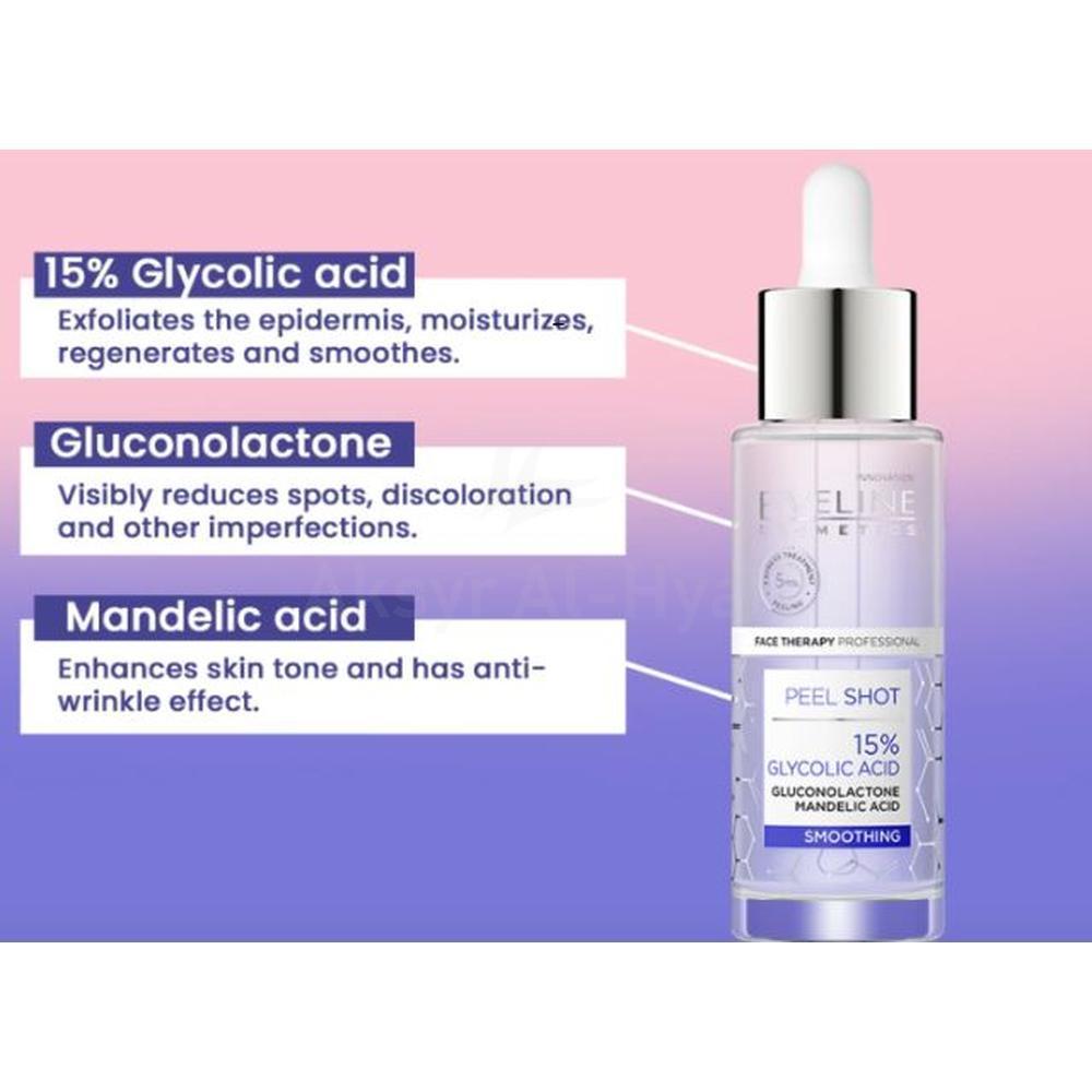EVELINE PEEL SHOT 15%GLICOLIC ACID SMOOTH 30ML #69295 2
