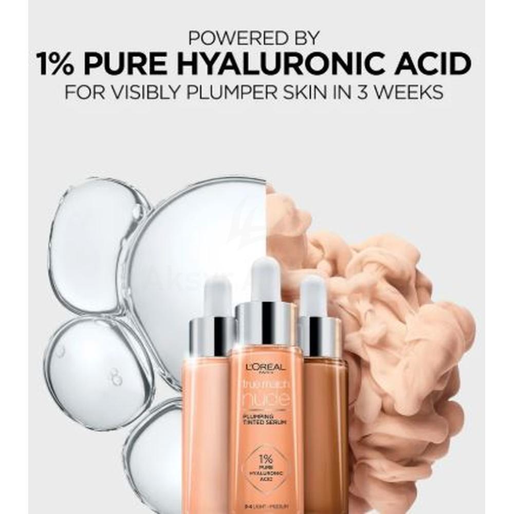 LOREAL TRUE MATCH NUDE PLUMPING TINTED SERUM 3-4 LIGHT-MEDIUM 30ML#FM027949 2