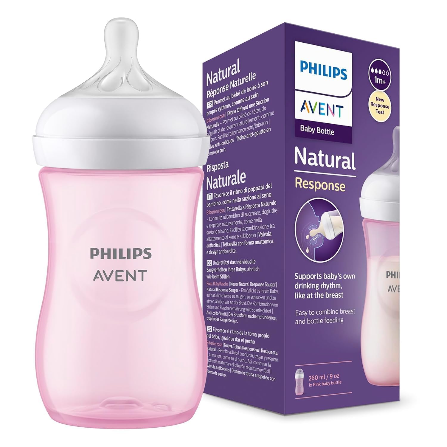 AVENT NAT.RES 3.0 BOTTLE PINK 260MLSCY903/11 #PA707