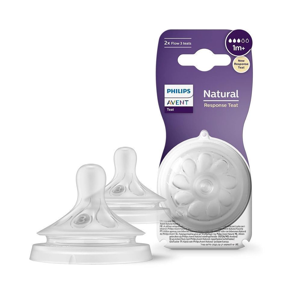 AVENT NAT.RES 3.0 FEEDING TEAT 2 X  FLOW 3 TEATS 1M+ SCY963/02 #PA719 2