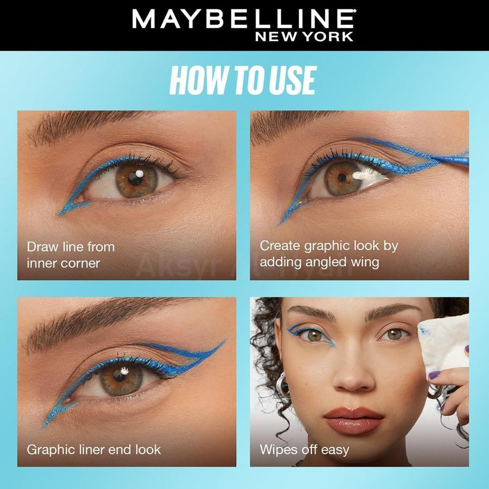 MAYBELLINE PLAY TATTOO EYE LINER RIDE-METALLIC AQUA 2.1ML #FM0028034 3