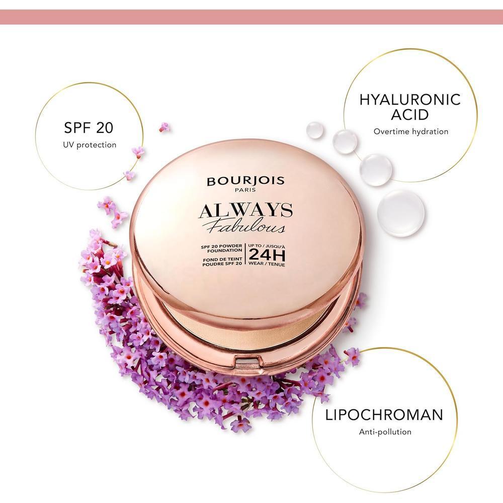 BJS ALWAYS FABULOUS 24H COMPACT FOUNDATION 115 GOLDEN IVORY 7G 4