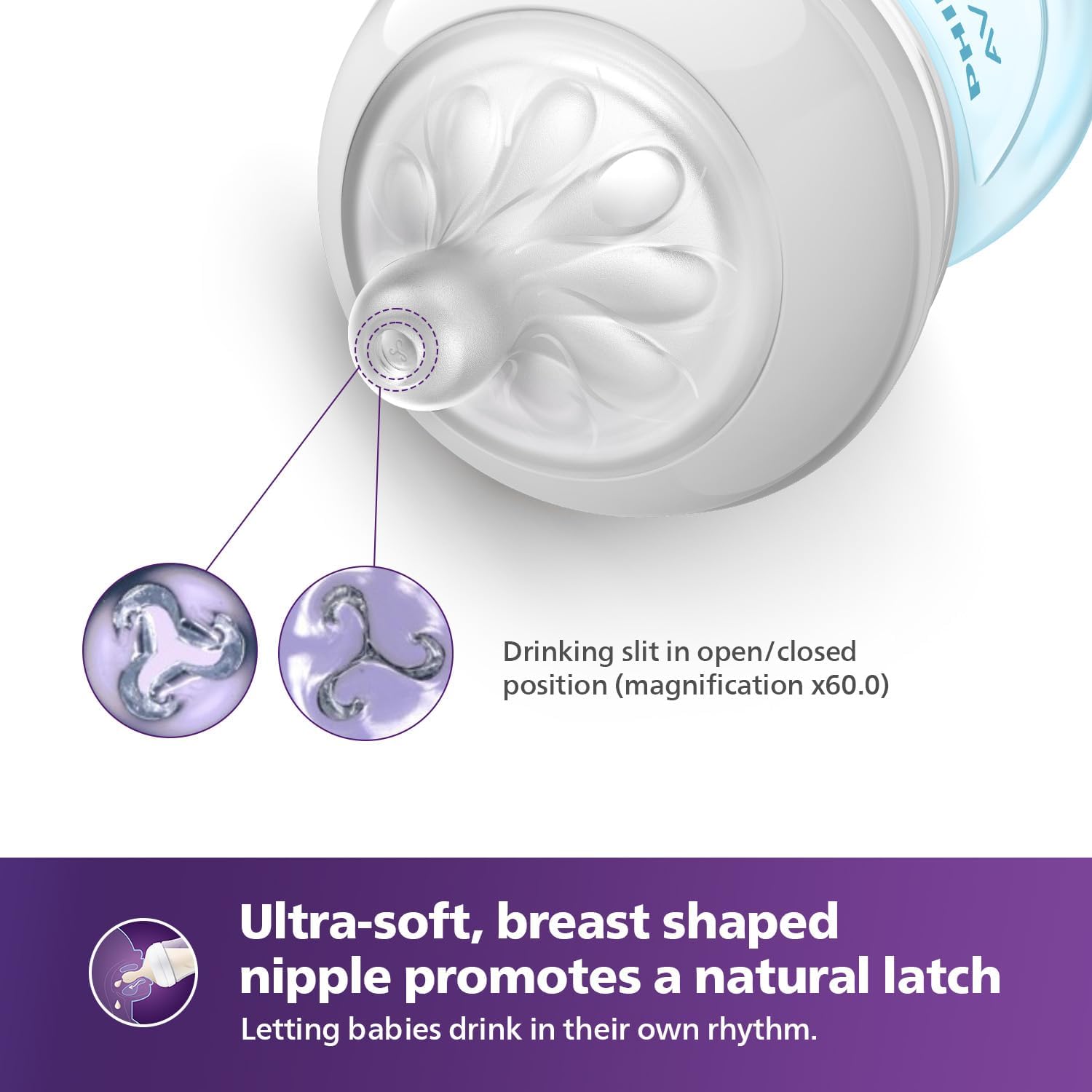 AVENT NAT 3.0 FEEDING BOTTLE 1M+ 260ML X1 BLUE SCY903/21 #PA708 2