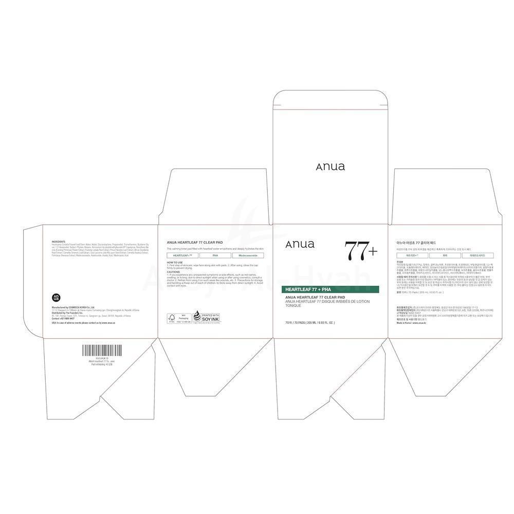 ANUA HEARTLEAF 77% CLEAR PAD 160ML