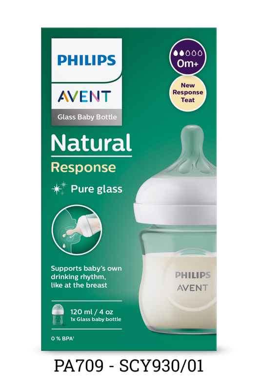AVENT NAT.RES 3.0 FEEDING GLASS BOTTLE 0M+ 120ML SCY930/01 #PA709