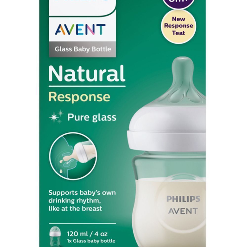 AVENT NAT.RES 3.0 FEEDING GLASS BOTTLE 0M+ 120ML SCY930/01 #PA709 2