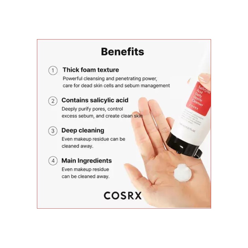 COSRX SALICYLIC ACOD DAILY GENTLE CLEANSER 150ML 2