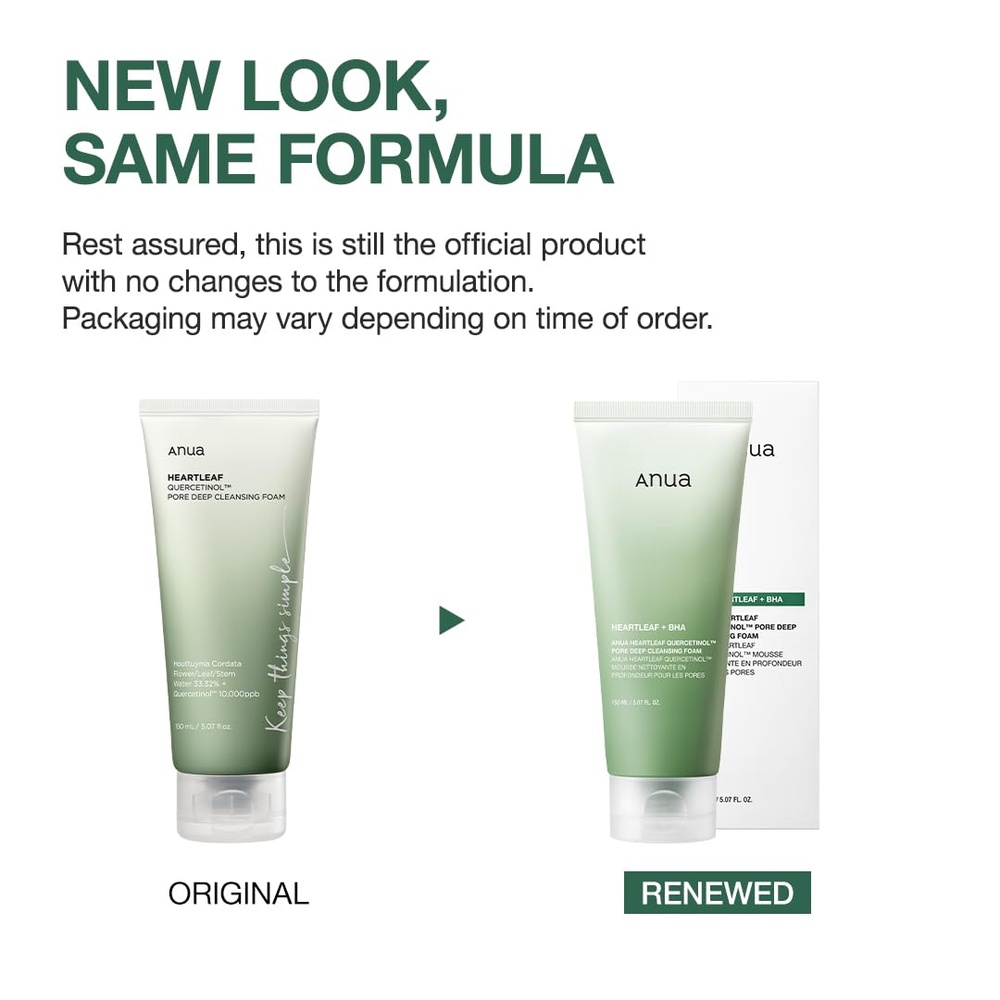 ANUA HEARTLEAF QUERCETINOL PORE DEEP CLEANSING FOAM 150ML [718830] 1