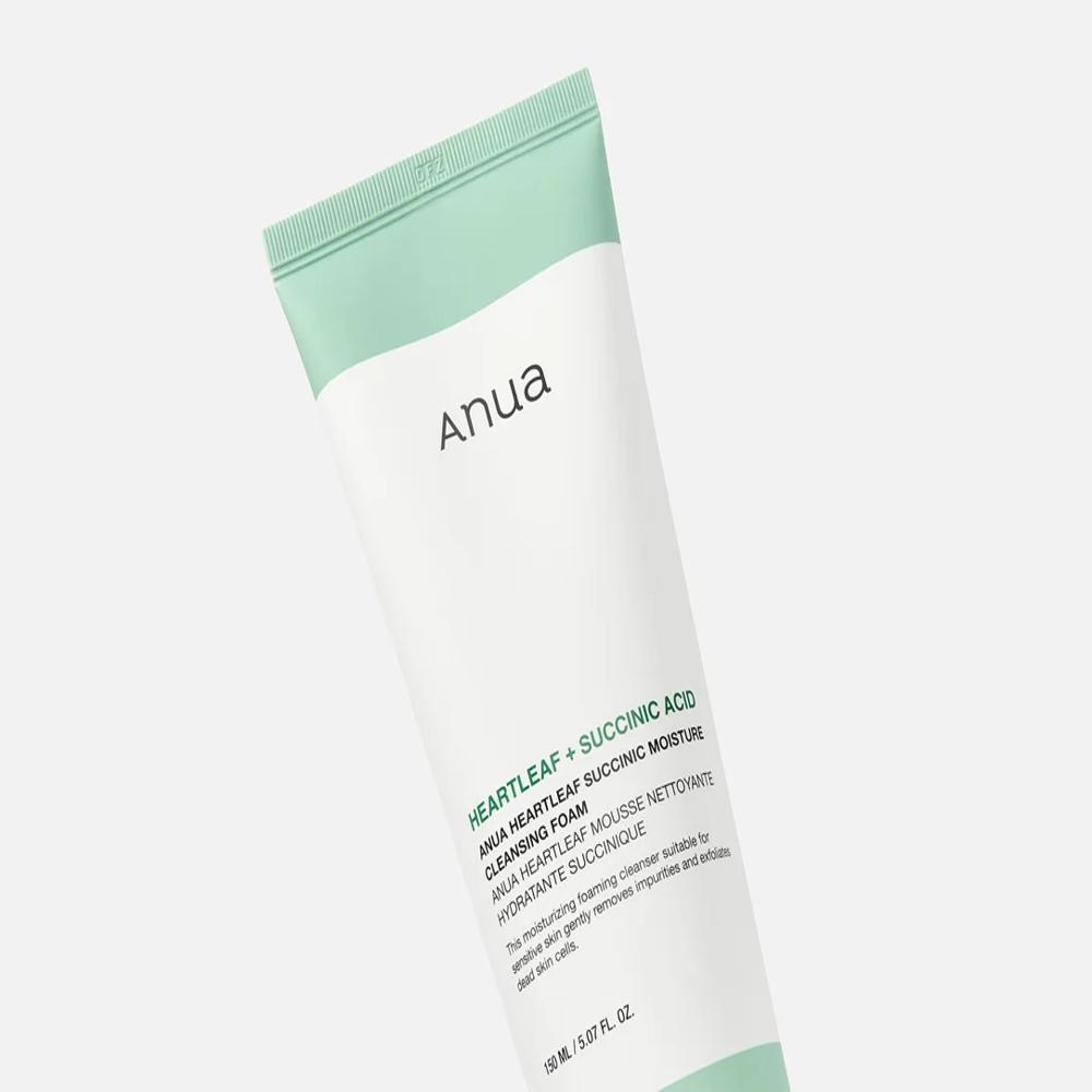 ANUA HEARTLEAF + SUCCINIC ACID MOISTURE CLEANSING FOAM 150ML 3