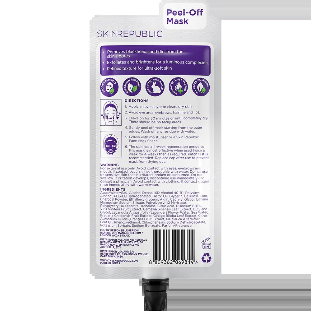 SKIN REPUBLIC CHARCOAL PEEL-OFF MASK 25ML 1
