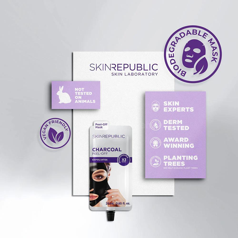 SKIN REPUBLIC CHARCOAL PEEL-OFF MASK 25ML 4