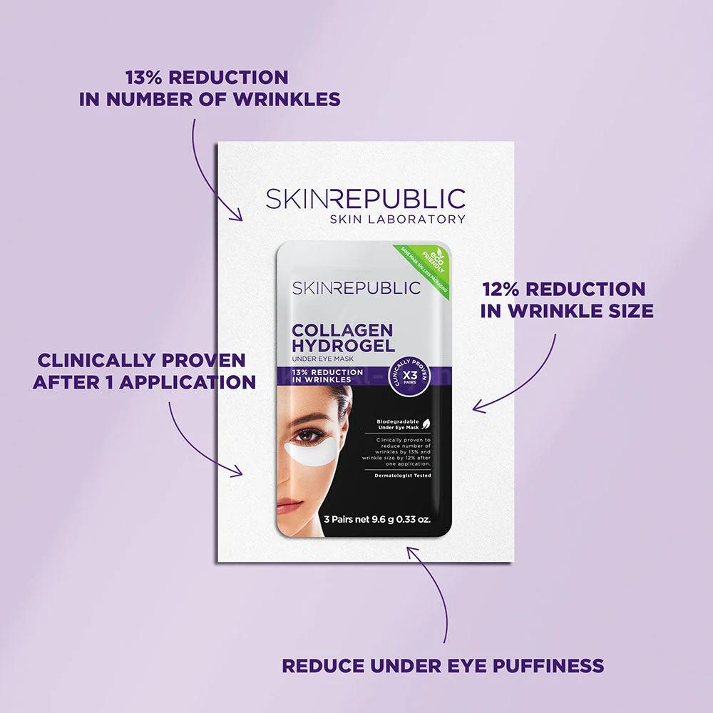 SKIN REPUBLIC COLLAGEN HYDROGEL UNDER EYE PATCH 3 X 9.6G 2