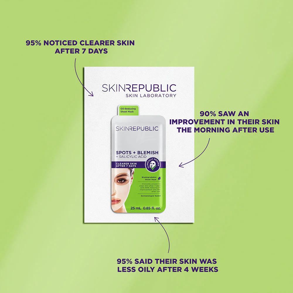 SKIN REPUBLIC SPOTS + BLEMISH + SALICYLIC ACID FACE MASK 25ML 2