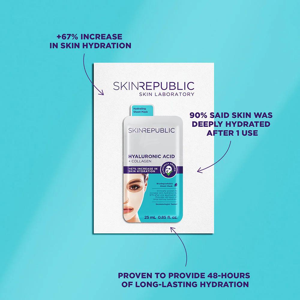 SKIN REPUBLIC HYALURONIC ACID + COLLAGEN MASK 25ML 2
