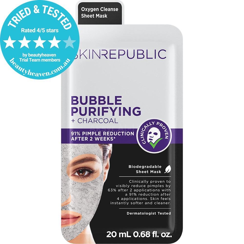 SKIN REPUBLIC BUBBLE PURIFYING CHARCOAL MASK 20ML