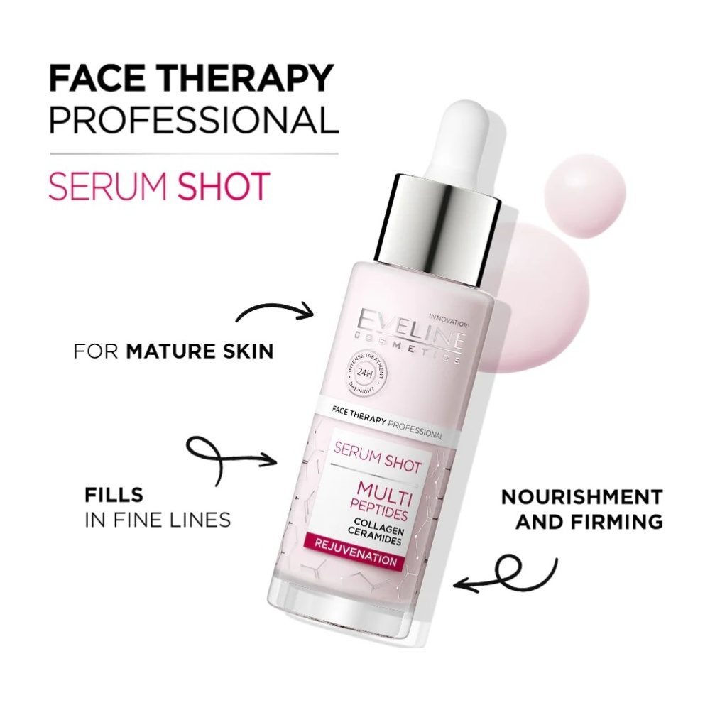 EVELINE SERUM SHOT MULTI PEPTIDES REJUVENATION 30ML #9587 1