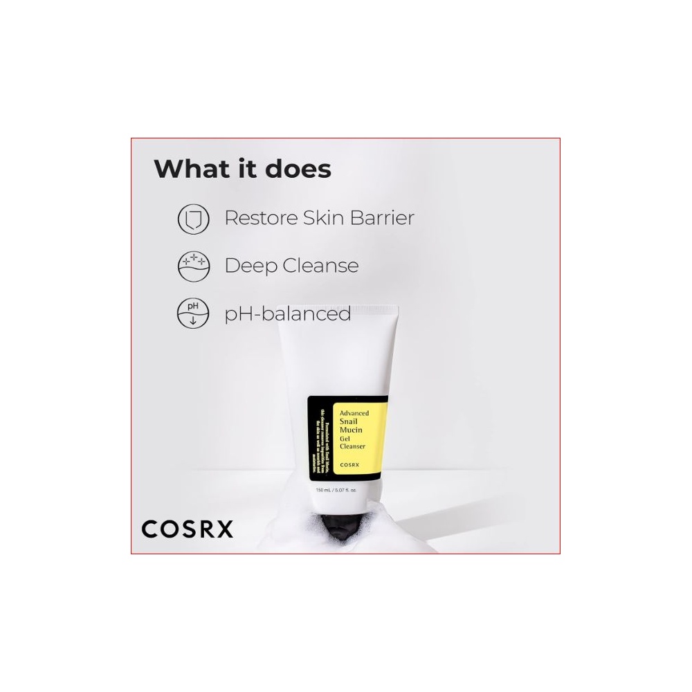 COSRX ADV SNAIL MUCIN GEL CLEANSER 150ML #584324 4