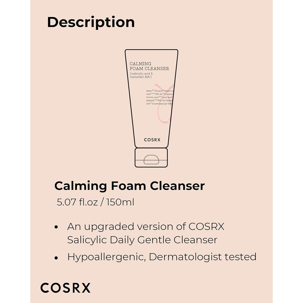 COSRX CALMING FOAM CLEANSER 150ML #584329 4