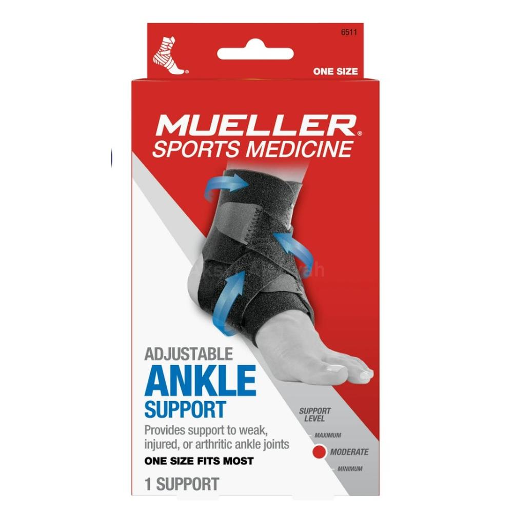 MUELLER ADJUSTABLE ANKLE SUPPORT ONE SIZE #6511 ML