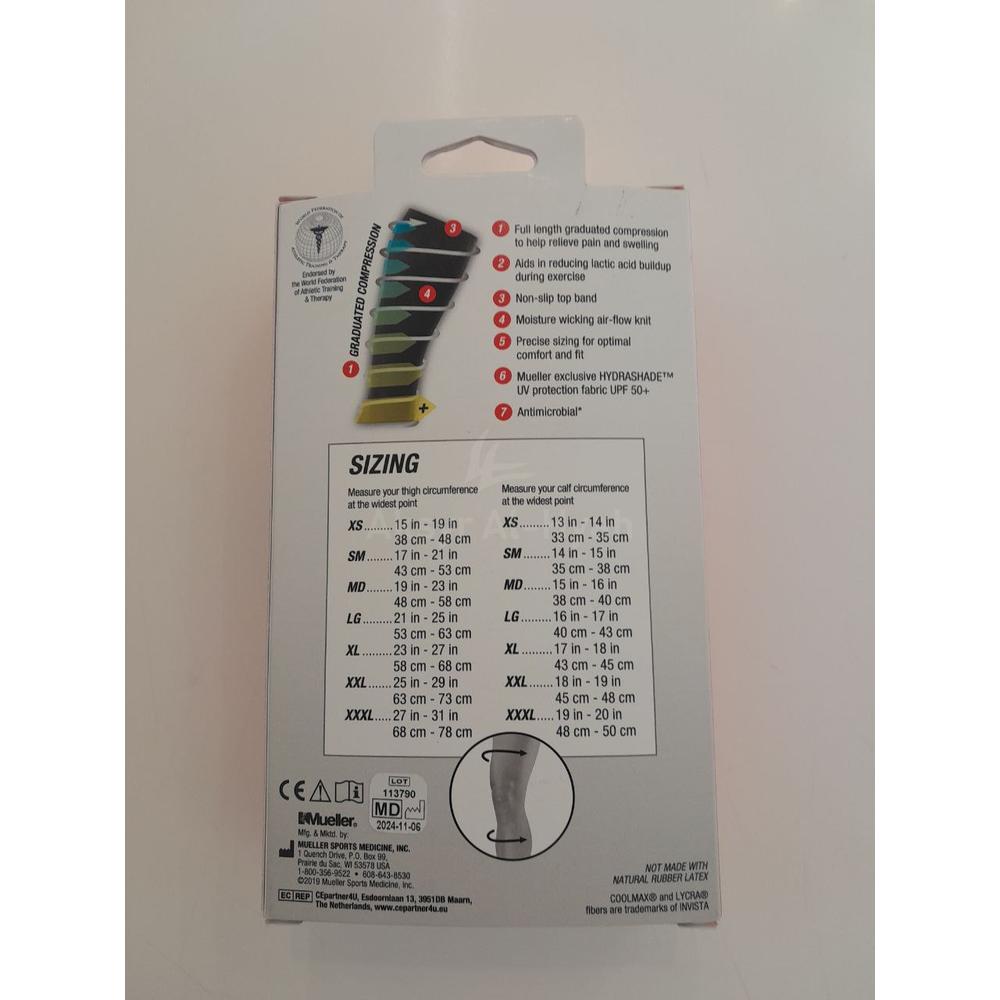 MUELLER PERFORMANCE LEG SLEEVES X-LARGE #46024 6