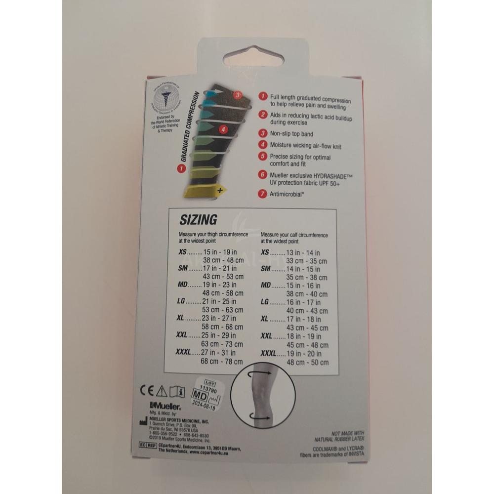 MUELLER PERFORMANCE LEG SLEEVES XX-LARGE #46025