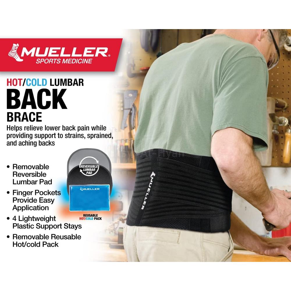 MUELLER HOT/COLD BACK BRACE ONE SIZE #66017 3