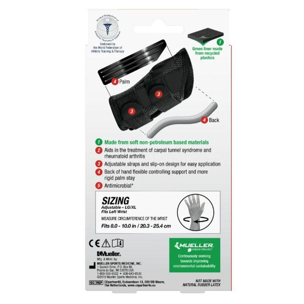 MUELLER FITTED WRIST BRACE LEFT L/XL #86274 ML 5