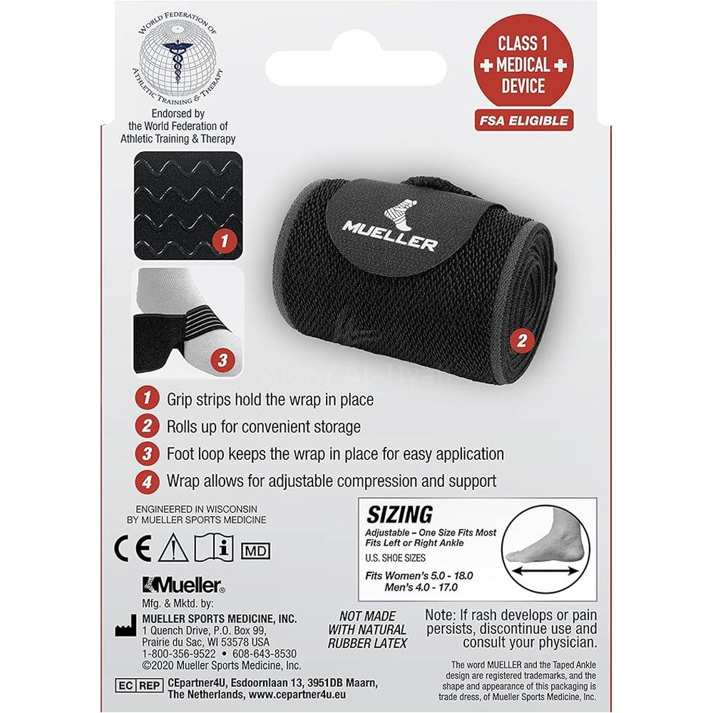 MUELLER EASYGRIP ANKLE WRAP ONE SIZE #65557ML 5