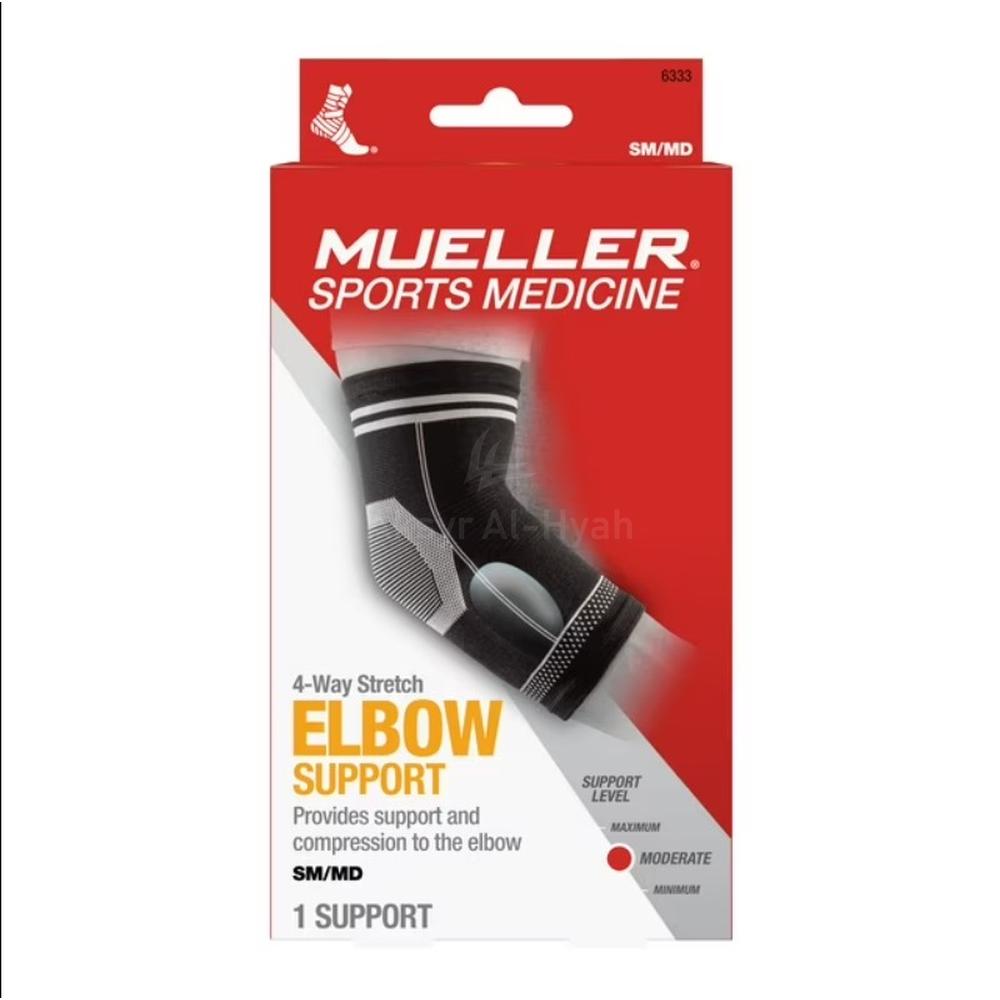 MUELLER 4-WAY STRETCH ELBOW SUPPORT S/M #6333 ML 1