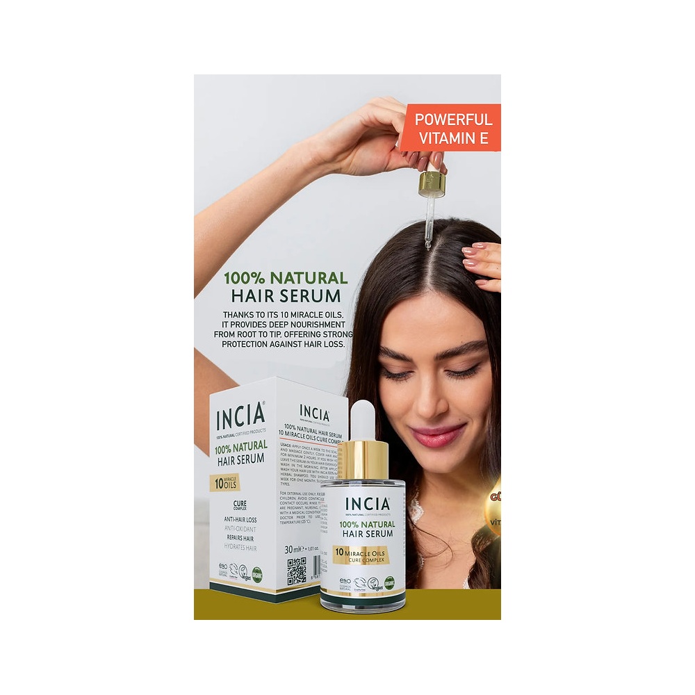 INCIA 100%NATURAL HAIR SERUM 30ML #91347 3
