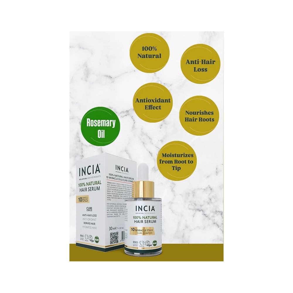 INCIA 100%NATURAL HAIR SERUM 30ML #91347 4