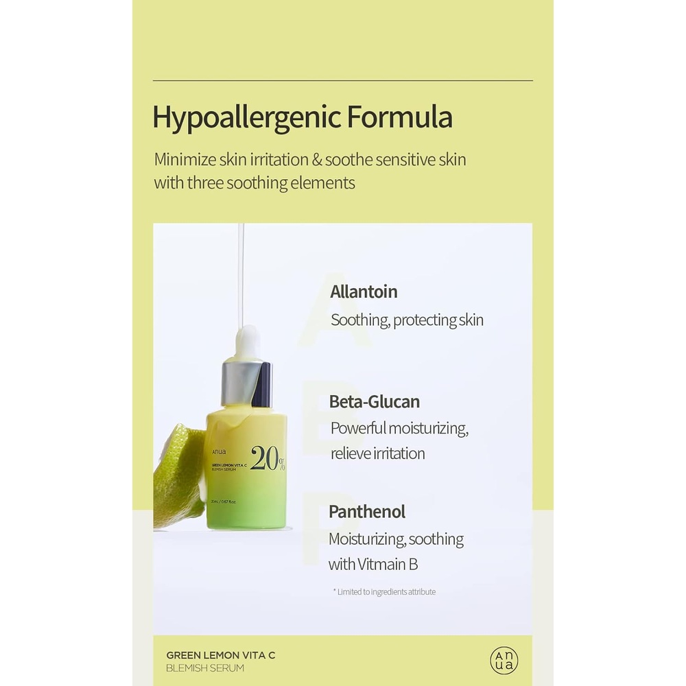 Anua Green Lemon Blemish 20% Serum 20G- 7